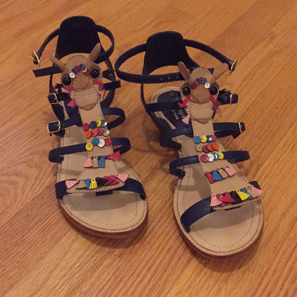 Kate Spade camel sandals size 8